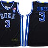 Jones Jersey #3 Duke Blue Devils Basketball NCAA Basketball Jersey Black