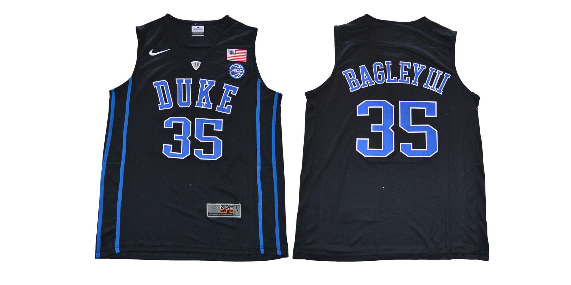 Bagley III Jersey #35 Duke Blue Devils Basketball NCAA Basketball Jersey Black