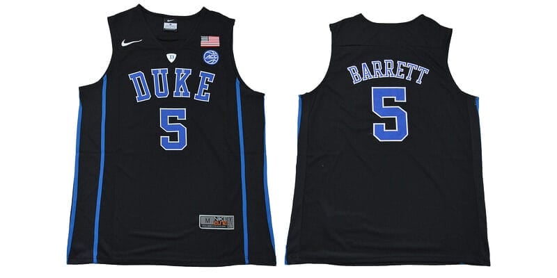 RJ Barrett Jersey Duke Blue Devils #5 Basketball NCAA Basketball Jersey Black