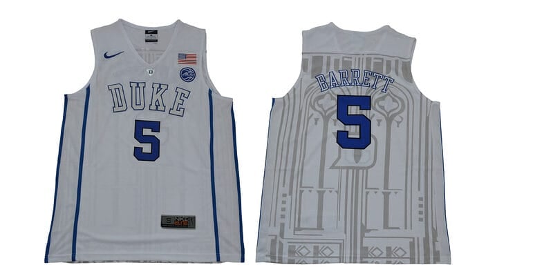 RJ Barrett Jersey Duke Blue Devils #5 Basketball NCAA Basketball Jersey New White