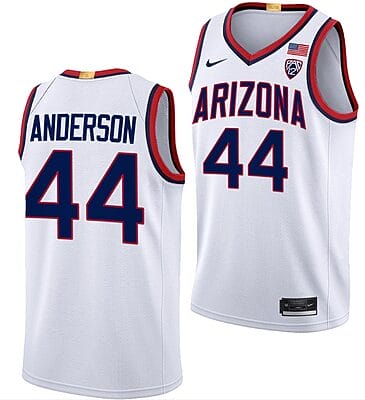 Dylan Anderson Jersey #44 Arizona Wildcats College Basketball Limited White