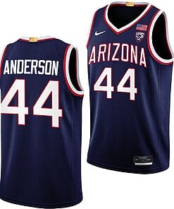 Dylan Anderson Jersey #44 Arizona Wildcats College Basketball Navy