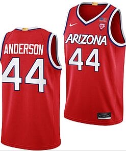 Dylan Anderson Jersey #44 Arizona Wildcats College Basketball Red