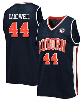 Dylan Cardwell Jersey #44 Auburn Tigers College Basketball Navy