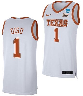 Dylan Disu Jersey Texas Longhorns College Basketball 2023 NCAA March Madness White #1