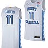 Elliot Cadeau Jersey #11 North Carolina Tar Heels College Basketball White