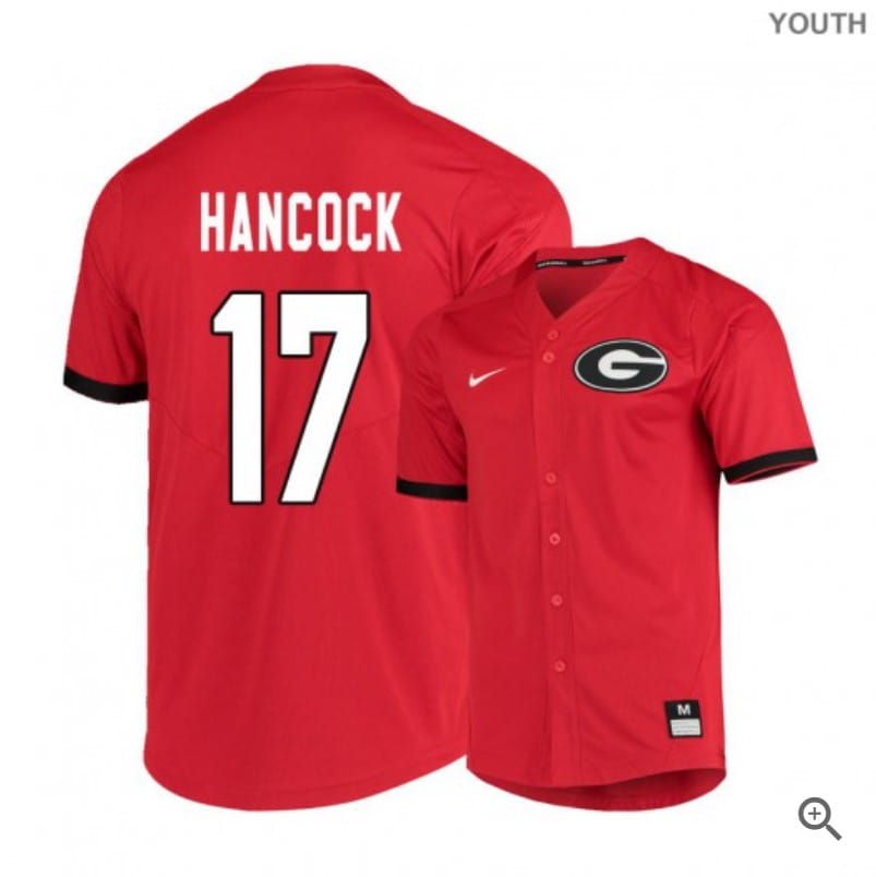 Emerson Hancock Jersey #17 Georgia Bulldogs Baseball NCAA College Red Elite Alumni