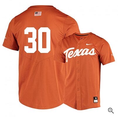 Eric Kennedy Jersey #30 Texas Longhorns Baseball NCAA College Elite Orange Alumni