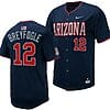 Easton Breyfogle Jersey #12 Arizona Wildcats Replica Baseball Full-Button Navy