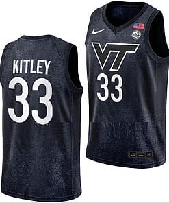 Elizabeth Kitley Jersey Virginia Tech Hokies College Basketball Black #33