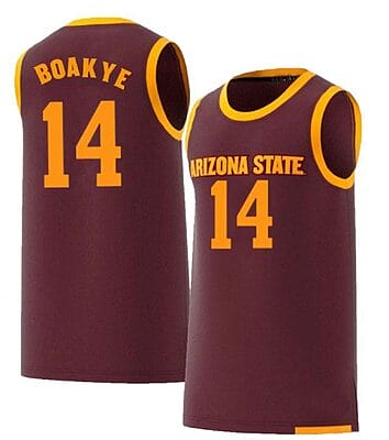 Enoch Boakye Jersey Arizona State Sun Devils College Basketball Red #14