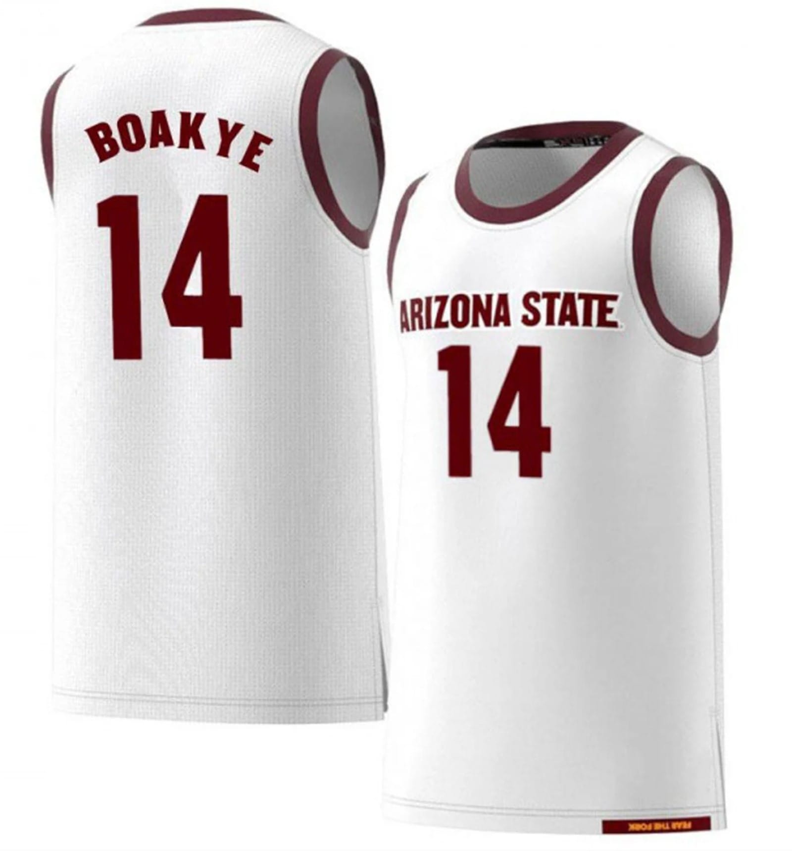 Enoch Boakye Jersey Arizona State Sun Devils College Basketball White #14