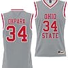 Felix Okpara Jersey #34 Ohio State Buckeyes College Basketball Lightweight Gray