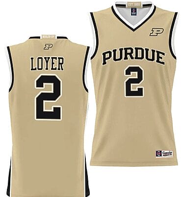 Fletcher Loyer Jersey #2 Purdue Boilermakers NIL College Basketball Lightweight Gold