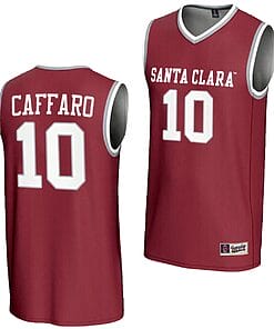 Francisco Caffaro Jersey #10 Santa Clara Broncos Basketball NIL Lightweight Maroon