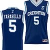 Francisco Farabello Jersey #5 Creighton Bluejays College NIL Basketball Lightweight Blue