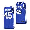 Fousseyni Traore Jersey #45 BYU Cougars College Basketball Replica Royal