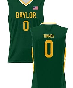 Flo Thamba Jersey #0 Baylor Bears College Basketball Green