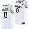 Flo Thamba Jersey #0 Baylor Bears College Basketball White