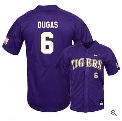 Gavin Dugas Jersey #6 Lsu Tigers Baseball NCAA College Purple Elite Alumni