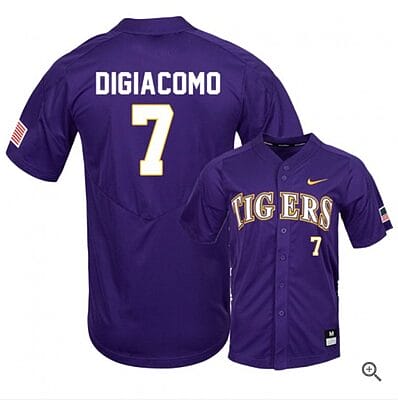Giovanni DiGiacomo Jersey #7 Lsu Tigers Baseball NCAA College Purple Elite Alumni