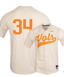 Garrett Crochet Jersey #34 Tennessee Volunteers Baseball NCAA College Elite White Alumni