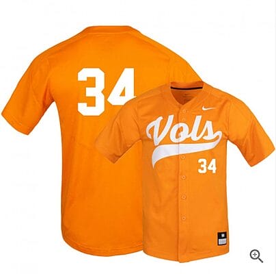 Garrett Crochet Jersey #34 Tennessee Volunteers Baseball NCAA College Elite Orange Alumni