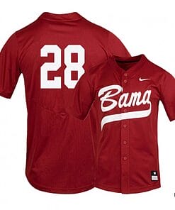 Gentry Tyler Jersey #28 Alabama Crimson Tide Baseball NCAA College Alumni Red