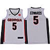 Anthony Edwards Jersey #5 Georgia Bulldogs NCAA Basketball Red Black White
