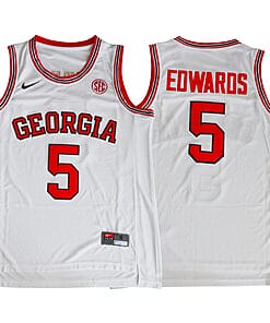 Anthony Edwards Jersey #5 NCAA Basketball Georgia Bulldogs White