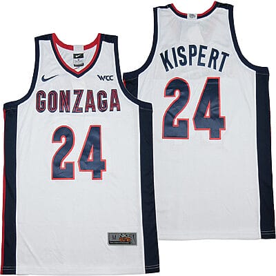 Corey Kispert Jersey #24 Gonzaga Bulldogs NCAA Basketball White