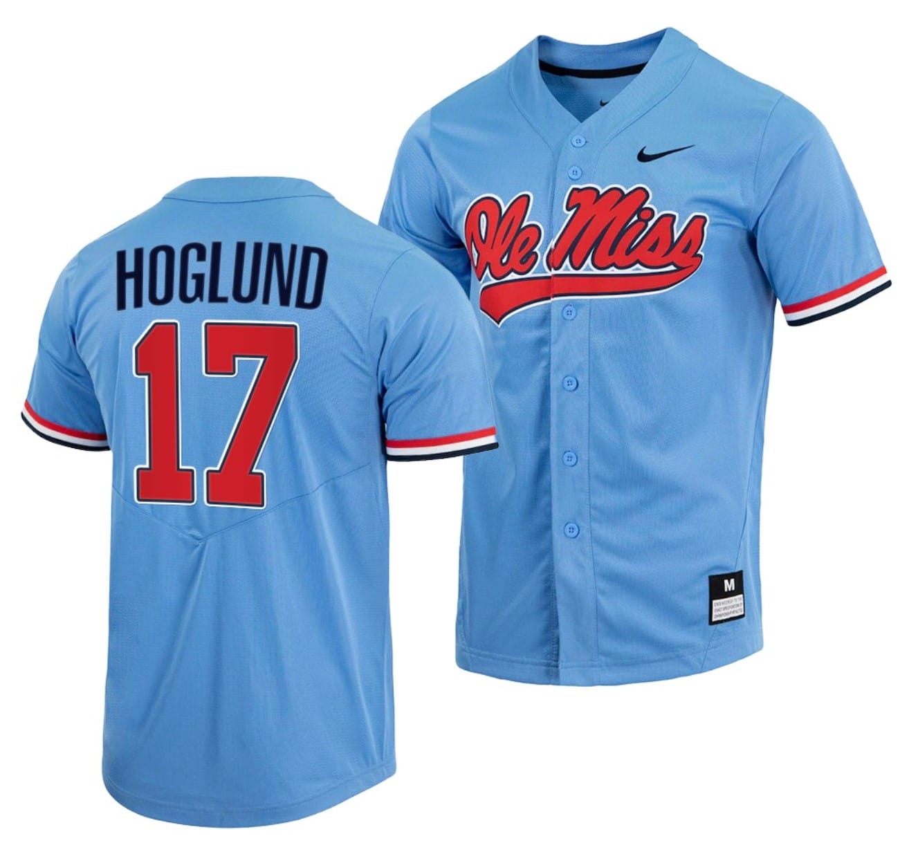 Gunnar Hoglund Jersey #17 Ole Miss Rebels College Baseball Blue
