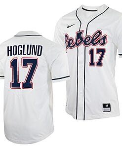 Gunnar Hoglund Jersey #17 Ole Miss Rebels College Baseball White