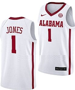 Herbert Jones Jersey Alabama Crimson Tide College Basketball White #1