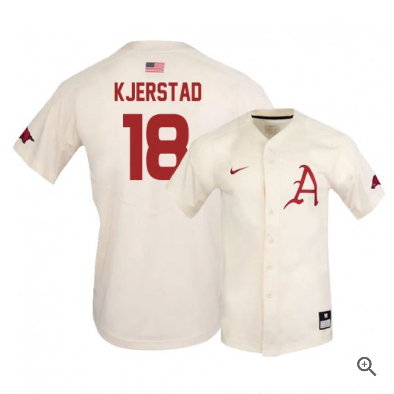 Heston Kjerstad Jersey #18 Arkansas Razorbacks Baseball NCAA College Alumni Elite White