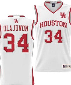 Hakeem Olajuwon Jersey #34 Houston Cougars NIL College Basketball Lightweight White