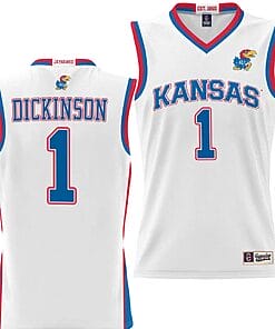 Hunter Dickinson Jersey #1 Kansas Jayhawks NIL College Basketball Lightweight White
