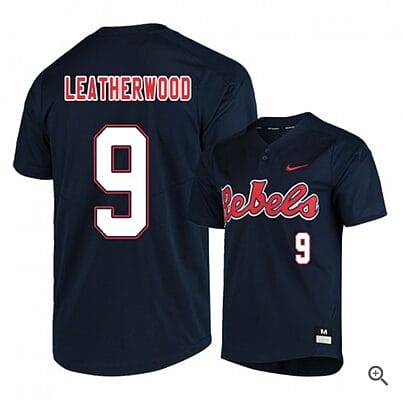 Hayden Dunhurst Jersey #13 Ole Miss Rebels Baseball NCAA College Black Alumni