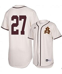 Hunter Jump Jersey #27 Arizona State Sun Devils Baseball NCAA College Alumni White