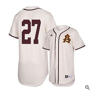 Hunter Jump Jersey #27 Arizona State Sun Devils Baseball NCAA College Alumni White