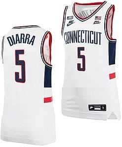 Hassan Diarra Jersey #5 UConn Huskies College Basketball Alumni White