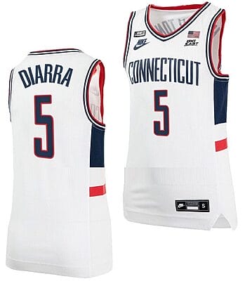 Hassan Diarra Jersey #5 UConn Huskies College Basketball Alumni White