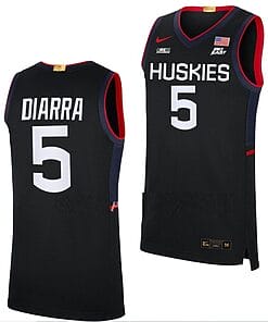 Hassan Diarra Jersey #5 UConn Huskies College Basketball Limited Black