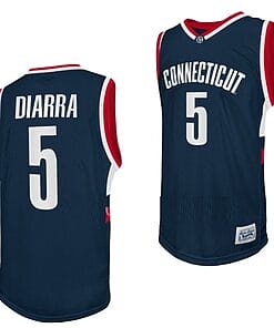 Hassan Diarra Jersey #5 UConn Huskies College Basketball Navy Retro