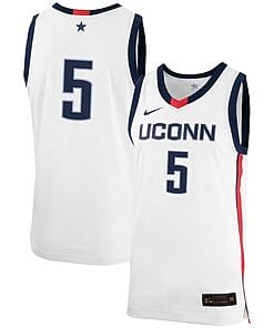 Hassan Diarra Jersey UConn Huskies College Basketball No Name White #51