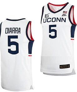 Hassan Diarra Jersey #5 UConn Huskies College Basketball White Replica