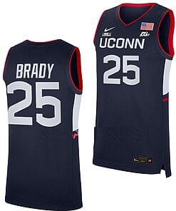 Ice Brady Jersey #25 UConn Huskies College Basketball Navy Replica