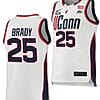Ice Brady Jersey #25 UConn Huskies College Basketball White Replica