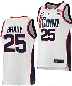 Ice Brady Jersey #25 UConn Huskies College Basketball White Replica