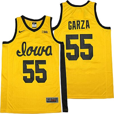 Luka Garza Jersey #55 Iowa Hawkeyes NCAA Basketball Yellow